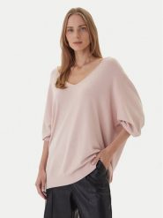 Kontatto Sweter 3M0815C Różowy Relaxed Fit. Czerwone swetry klasyczne damskie Kontatto, m, z wiskozy, bez kołnierzyka. Za 279.99 zł.