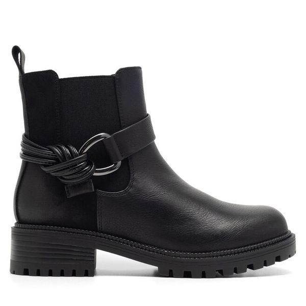 Botki Clara Barson. Czarne botki damskie Clara Barson, bez obcasa, na płaskiej podeszwie, bez zapięcia. Za 139.99 zł.