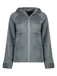 Geographical Norway Kurtka polarowa "Ulotta" w kolorze szarym rozmiar: L. Szare kurtki damskie Geographical Norway, l, bez wzorów, z polaru, bez kaptura. Za 152.62 zł.