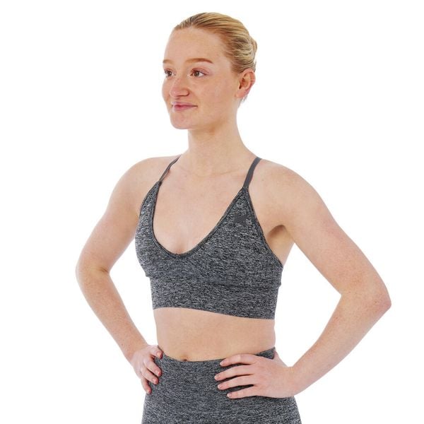 Biustonosz sportowy Xtreme Sportswear Ladies Antracyt melanż. Brązowe koszulki sportowe damskie XTREME SOCKSWEAR, m, bez wzorów, bez ramiączek, na fitness i siłownię. Za 125.82 zł.