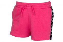 Spodenki treningowe damskie Kappa Irisha. Czerwone spodenki sportowe damskie Kappa, s, bez wzorów, z bawełny, na fitness i siłownię. Za 39.90 zł.