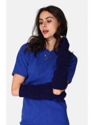 ASSUILI Ocieplacze w kolorze granatowym na ręce rozmiar: onesize. Niebieskie rękawiczki damskie Assuili, bez wzorów, ze splotem. Za 56.99 zł.