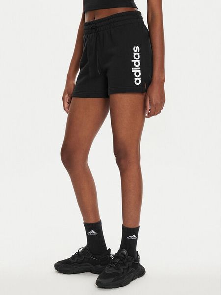 Adidas Szorty sportowe Essentials Linear French Terry Shorts IC4442 Czarny Slim Fit. Czarne spodenki sportowe damskie Adidas, l, bez wzorów, z bawełny, na fitness i siłownię. Za 99.99 zł.