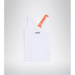 Koszulka do tenisa bez rękawów damska Diadora L. TANK optical white. Białe koszulki damskie Diadora, l, bez wzorów, bez kołnierzyka, bez ramiączek. Za 140.00 zł.