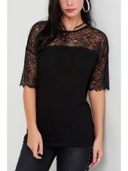 LA Angels Koszulka w kolorze czarnym rozmiar: XL. Czarne bluzki damskie LA Angels, xl, bez wzorów, z koronki, bez kołnierzyka, bez ramiączek. Za 100.99 zł.