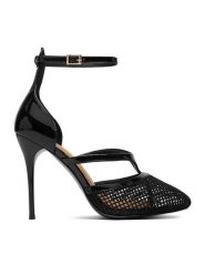 Badura Szpilki EO-AMIRA-LT519-1 Czarny. Czarne szpilki damskie Badura, bez wzorów, z lakierowanej skóry, bez obcasa, na szpilce, bez zapięcia. Za 399.99 zł.