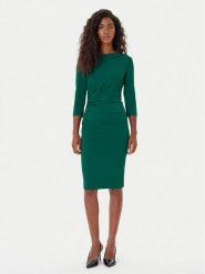 Rinascimento Sukienka koktajlowa CFC0126154003 Zielony Slim Fit. Zielone sukienki damskie Rinascimento, bez wzorów, z syntetyku, wizytowe, bez ramiączek. Za 419.99 zł.