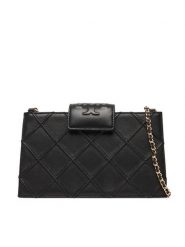 Tory Burch Torebka Fleming Mini Chain Wallet 167250 Czarny. Czarne torebki wieczorowe damskie Tory Burch, bez wzorów, ze skóry, bez dodatków. Za 2,029.00 zł.