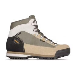 Buty trekkingowe dla dorosłych AKU Ultra Light Original Gore-Tex Vibram. Brązowe obuwie trekkingowe damskie Aku, z gore-texu, bez zapięcia. Za 454.49 zł.