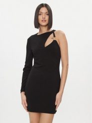 Please Sukienka koktajlowa A1YFCFR000 Czarny Slim Fit. Czarne sukienki damskie Please, bez wzorów, z syntetyku, wizytowe, bez ramiączek. Za 159.99 zł.