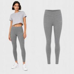 LEGGINSY DAMSKIE 4F DZIANINOWE SPORTOWE TTIGF063 XS KOLOR SZARY. Szare legginsy sportowe damskie 4F, xs, bez wzorów, z bawełny, na fitness i siłownię. Za 99.99 zł.