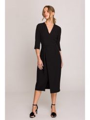 Stylove Sukienka w kolorze czarnym rozmiar: XL. Czarne sukienki damskie Stylove, bez wzorów, z tkaniny, bez ramiączek. Za 259.13 zł.
