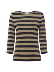 More & More Damska koszulka z długim rękawem Kobiety wiskoza niebieski|zielony w paski, 42. Niebieskie koszulki damskie More & More, bez wzorów, z materiału, bez kołnierzyka, bez ramiączek. Za 239.95 zł.