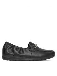Rieker Mokasyny L9354-00 Czarny. Czarne mokasyny damskie Rieker, ze skóry, bez obcasa. Za 339.99 zł.