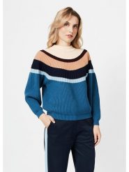 4funkyflavours Sweter w kolorze niebiesko-beżowym rozmiar: XL. Niebieskie swetry klasyczne damskie 4funkyflavours, xl, bez kołnierzyka. Za 198.56 zł.
