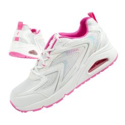 Buty sportowe damskie Skechers Uno-So Wavy. Białe obuwie sportowe casual damskie Skechers, ze skóry ekologicznej, trekkingowe. Za 299.00 zł.