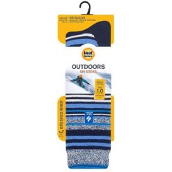 Ciepłe skarpetki narciarskie dla maksymalnego komfortu après ski 37-42. Niebieskie skarpetki damskie HEAT HOLDERS, bez wzorów, z elastanu. Za 148.99 zł.