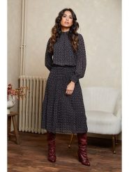 Joséfine Sukienka "Karry" w kolorze czarno-białym rozmiar: S. Białe sukienki damskie Joséfine, bez wzorów, bez ramiączek. Za 127.05 zł.