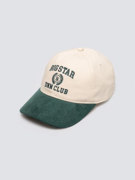 Czapka damska z daszkiem z haftem kremowa Adrienne 103. Białe czapki z daszkiem damskie Big Star, bez wzorów, z jeansu. W wyprzedaży za 59.99 zł.