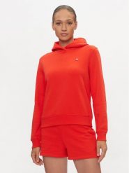 Calvin Klein Jeans Bluza Embro Badge J20J223227 Czerwony Regular Fit. Czerwone bluzy damskie Calvin Klein Jeans, s, bez wzorów, z bawełny, bez kaptura. Za 369.99 zł.