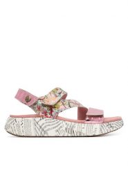 Laura Vita Sandały Nikito 19 Różowy. Czerwone sandały damskie LAURA VITA, bez wzorów, ze skóry, bez obcasa, na płaskiej podeszwie, bez zapięcia. Za 429.99 zł.