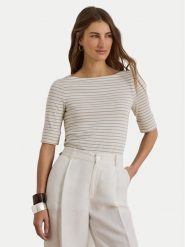 LAUREN RALPH LAUREN Bluzka Judy 200P13919001 Beżowy Regular Fit. Brązowe bluzki damskie Lauren Ralph Lauren, l, bez wzorów, z bawełny, bez kołnierzyka, bez ramiączek. Za 329.99 zł.