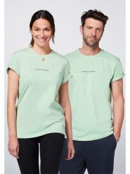 Detto Fatto Koszulka w kolorze miętowym rozmiar: XL. Zielone koszulki damskie Detto Fatto, xl, bez wzorów, z bawełny, bez kołnierzyka, bez ramiączek. Za 73.99 zł.