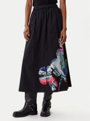 Desigual Spódnica trapezowa Ella Lacroix 25WWFW05 Czarny Regular Fit. Czarne spódnice damskie Desigual, xs, bez wzorów, z bawełny. Za 489.99 zł.
