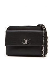 Calvin Klein Torebka Ck Re-Lock Pocket Camera Bag LV04F3102G Czarny. Czarne listonoszki damskie Calvin Klein, bez wzorów, ze skóry, bez dodatków. Za 319.99 zł.