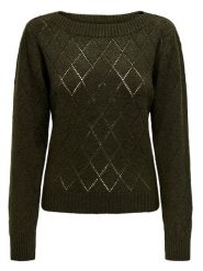JDY Sweter w kolorze khaki rozmiar: XS. Brązowe swetry klasyczne damskie JDY, xs, bez kołnierzyka. Za 70.41 zł.