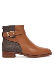 MICHAEL Michael Kors Botki Rachel 40T6RCFE6L Brązowy. Brązowe botki damskie MICHAEL Michael Kors, ze skóry, bez obcasa, na płaskiej podeszwie, bez zapięcia. Za 1,019.00 zł.