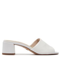 Klapki Tamaris. Białe klapki damskie Tamaris, bez wzorów, bez obcasa, bez zapięcia. Za 259.99 zł.