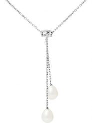 Mitzuko Srebrny naszyjnik "You&Me" z perłami - dł. 42 cm rozmiar: onesize. Białe naszyjniki damskie Mitzuko, z perłą, srebrne. Za 304.99 zł.