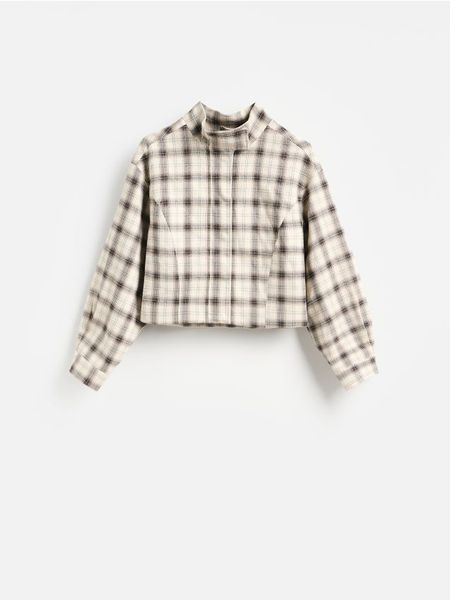 Kurtka w kratę - wielobarwny. Kurtki damskie Reserved, l, bez wzorów, z tkaniny, bez kaptura. Za 159.99 zł.
