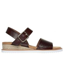 Buty Kobieta Skechers Bobs Desert Kiss Sunny Flair brązowy. Brązowe obuwie sportowe damskie Skechers, bez zapięcia. Za 254.35 zł.