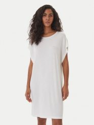 Emporio Armani Underwear Koszula nocna EW002965 AF19024 U1131 Biały Regular Fit. Białe koszule nocne i halki Emporio Armani Underwear, bez wzorów, z wiskozy, bez ramiączek. Za 329.99 zł.