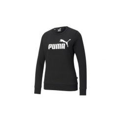 Damska bluza z okrągłym dekoltem Essentials z logo PUMA Light Gray Heather. Czarne koszulki sportowe damskie Puma, bez wzorów, z materiału, bez ramiączek, na jogę i pilates. Za 216.20 zł.
