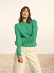 Just Cashmere Kaszmirowy sweter "Avana" w kolorze zielonym rozmiar: L. Zielone swetry klasyczne damskie Just Cashmere, l, z kaszmiru, bez kołnierzyka. Za 389.95 zł.