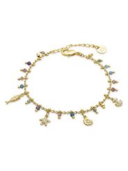 Luxenter Bransoletka z elementami ozdobnymi rozmiar: onesize. Żółte bransoletki damskie Luxenter, srebrne. Za 86.99 zł.