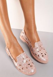 Różowe Balerinki Telemeni. Czerwone balerinki damskie Born2be, w ażurowe wzory, z okrągłym noskiem. Za 59.99 zł.