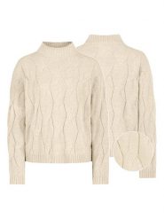 Eight2Nine Sweter w kolorze beżowym rozmiar: XS. Brązowe swetry klasyczne damskie Eight2Nine, xs, ze splotem, bez kołnierzyka. Za 184.95 zł.