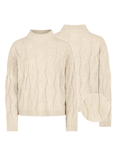 Eight2Nine Sweter w kolorze beżowym rozmiar: XS. Brązowe swetry klasyczne damskie Eight2Nine, xs, ze splotem, bez kołnierzyka. Za 164.95 zł.