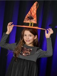 Kapelusz Halloween - pomarańczowy. Brązowe kapelusze damskie Sinsay, bez wzorów. Za 12.99 zł.