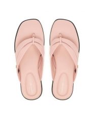 Tommy Hilfiger Japonki FW0FW09216 Różowy. Czerwone klapki damskie Tommy Hilfiger, bez wzorów, ze skóry, bez obcasa, bez zapięcia. Za 359.99 zł.