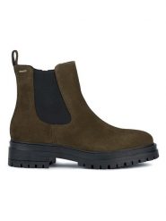 Geox Skórzane sztyblety "Iridea" w kolorze khaki rozmiar: 40. Brązowe botki damskie Geox. Za 351.38 zł.