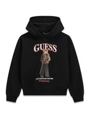 Guess Bluza J6BQ03 K6086 Czarny Oversize. Czarne bluzy dziewczęce Guess, z aplikacjami, z bawełny, bez ramiączek, bez kaptura. Za 214.99 zł.