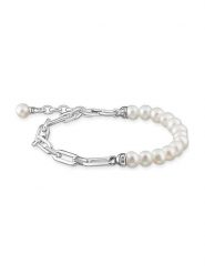 Thomas Sabo Srebrna bransoletka z perłami rozmiar: onesize. Szare bransoletki damskie thomas sabo, srebrne. Za 524.95 zł.