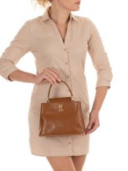 Lia Biassoni Skórzana torebka "Giacopiane" w kolorze karmelowym - 19 x 18 x 9,5 cm rozmiar: onesize. Brązowe torebki klasyczne damskie Lia Biassoni, z materiału, bez dodatków. Za 260.99 zł.