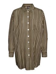 Vero Moda Koszula "Ilisa" w kolorze oliwkowo-białym rozmiar: M. Białe koszule damskie Vero Moda, m, bez wzorów, bez kołnierzyka, bez ramiączek. Za 70.41 zł.