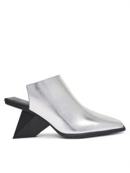 United Nude Klapki Rockit Mule III 1104214116 Srebrny. Szare klapki damskie United Nude, bez wzorów, bez obcasa, bez zapięcia. Za 1,339.00 zł.